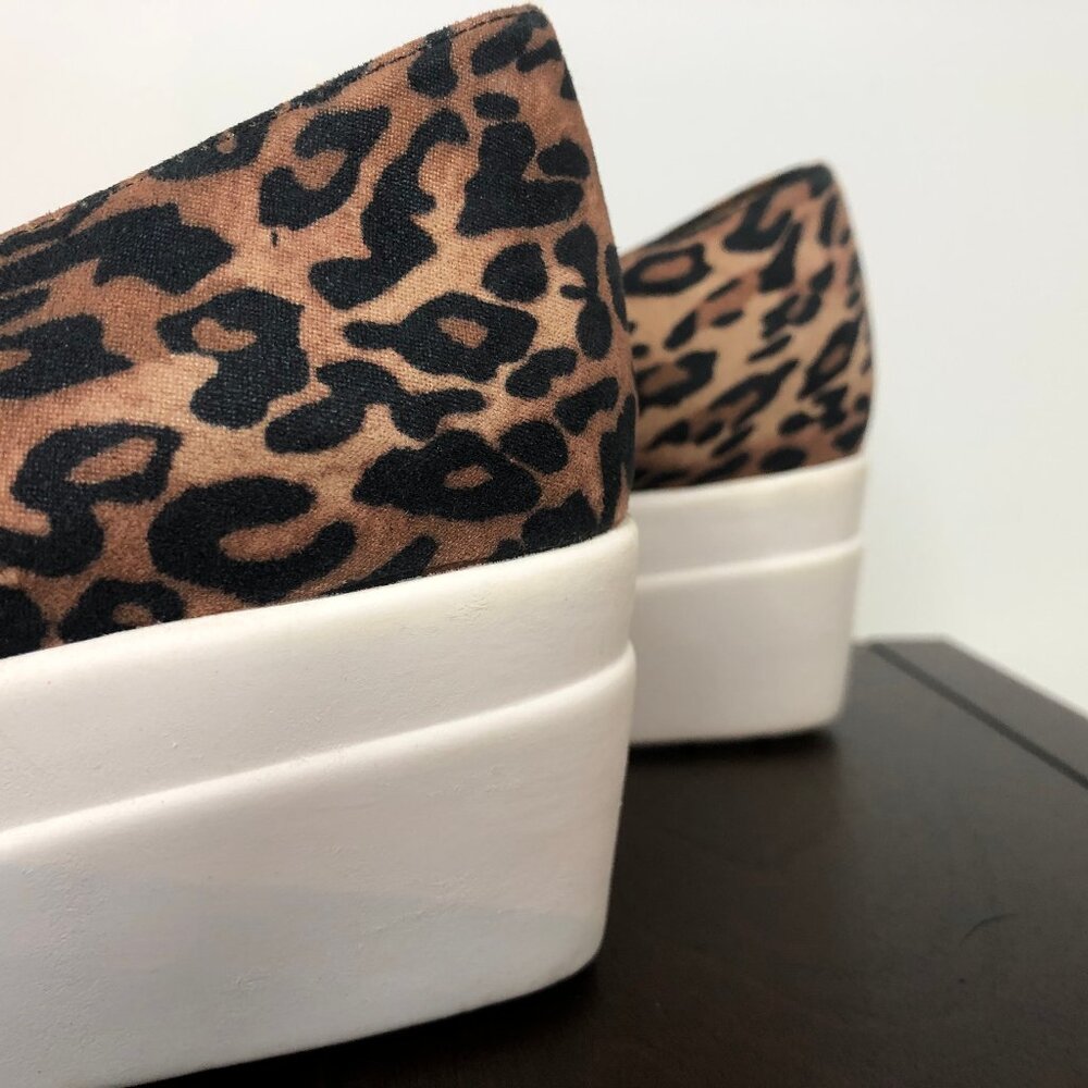 Naturalizer Sandra Slip-on Wedges Black Smooth and Leopard Print Finish Sz. 8.5 - Picture 3 of 6